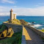 Leuchtturm Petit Minou in der Nähe der Stadt Brest, Bretagne, Frankreich